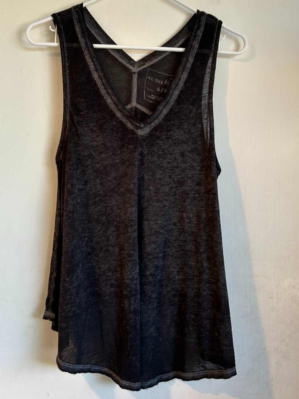Free People - Dark Grey Relaxed Tank Top